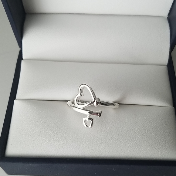 Jewelry - 925 Sterling Open Heart Ring - Sz 6.5